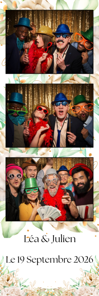 Bandelette photobooth, mariage de Léa & Julien